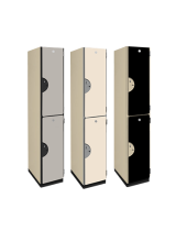 Double Tier Wood Storage Locker (Solid Color Finish)