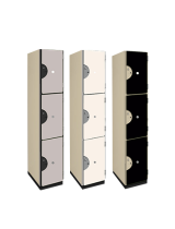 Triple Tier Wood Storage Locker (Solid Color Finish)