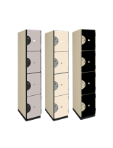 Four Tier Wood Storage Locker (Solid Color Finish)