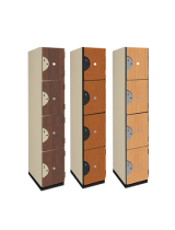 Four Tier Wood Storage Locker (Wood Grain Finish)