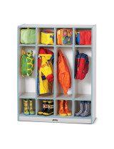 Colorful Kids Coat Lockers with Dual Cubbies