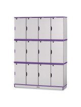 Colorful Kids Lockers Triple Stack