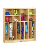 Kids 8-person Wooden Coat Lockers with Cubbies