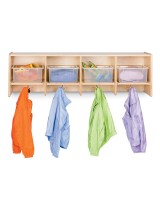 Kids Wall Mount Cubbies (shown with optional clear trays)