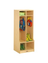 Kids Wooden Coat Locker with Seats and Cubbies