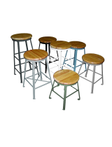 Locker Stool with Maple Wood Top