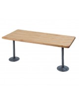 15" Wide Locker Room Benches with 2 Pedestals