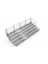 Five Row Aluminum Bleachers with Aisle and Tow Kit