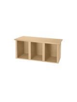 Plastic Bench with 3 Cubbies Beige