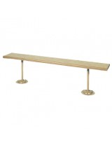 Plastic Laminate Locker Room Bench Beige