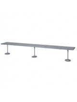 Plastic Laminate Locker Room Bench Gray