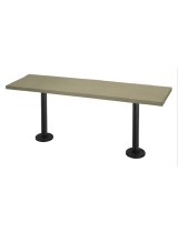 Plastic Locker Room Benches with 2 Pedestals