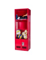 Volleyball locker with equipment