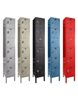 Six Tier Electronic Box Locker Collage