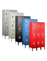 Triple Tier Electronic Lockers Collage