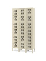 Six Tier Ventilated Box Lockers Beige