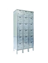 Hallowell 304 Stainless Steel Six Tier 3 Wide Locker