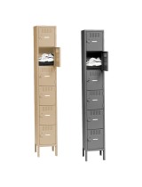 Tennsco Six Tier Metal Box Lockers
