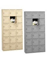 Tennsco Six Tier Box Lockers without legs