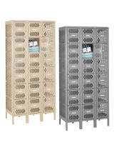 Tennsco ventilated 6 tier box lockers
