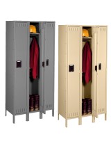 Tennsco single tier metal lockers