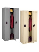 Tennsco single tier wall lockers with no legs