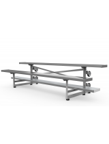 Two Row Aluminum Tip and Roll Bleachers (9' shown)