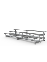 Three Row Aluminum Bleachers Tip and Roll