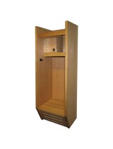 Wood Team Sports Locker (shown with optional end panels)