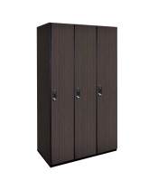 Single Tier Wood Lockers (Black)