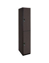 Double Tier Wooden Locker (Black)