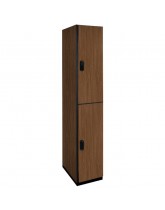 Double Tier Wooden Locker (Brown)