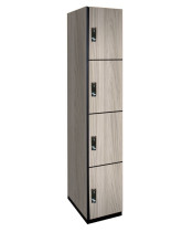 Four Tier Wood Locker (White)