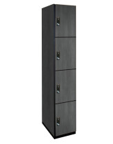 Four Tier Wood Locker (Gray)