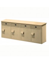 Plastic Bench with 4 Lockers