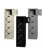 5 Cell Phone Lockers Unit with Key Locks