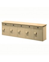Plastic Bench with 5 Lockers