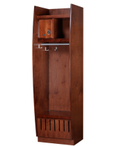 Bow Front Wood Locker Rosewood Maple Finish