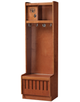 Open Front Wood Locker Cinnamon Maple Finish