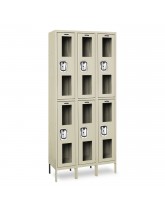 Hallowell Double Tier Safety View Lockers