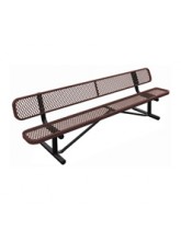 Expanded Metal Bench with Back