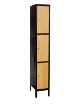 Hallowell Triple Tier Wood/Metal Locker