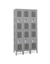 Hallowell Double Tier Heavy Duty Ventilated Lockers