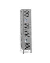 Hallowell Double Tier Ventilated Steel Locker