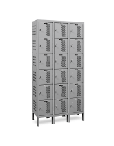 Hallowell Six Tier Ventilated Box Lockers