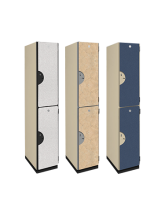 Double Tier Wood Storage Locker (Pattern Finish)