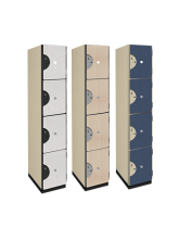 Four Tier Wood Storage Locker (Pattern Finish)