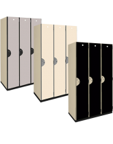 Single Tier Wood Storage Lockers (Solid Color Finish)