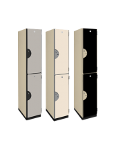 Double Tier Wood Storage Locker (Solid Color Finish)