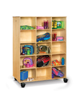 Double-Sided Kids Wood Cubbies